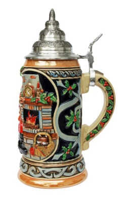 Santa At Home Christmas Beer Stein -Zimmermann Shop Santa at Home Christmas Beer Stein K042 RS SM 59796.1416684382