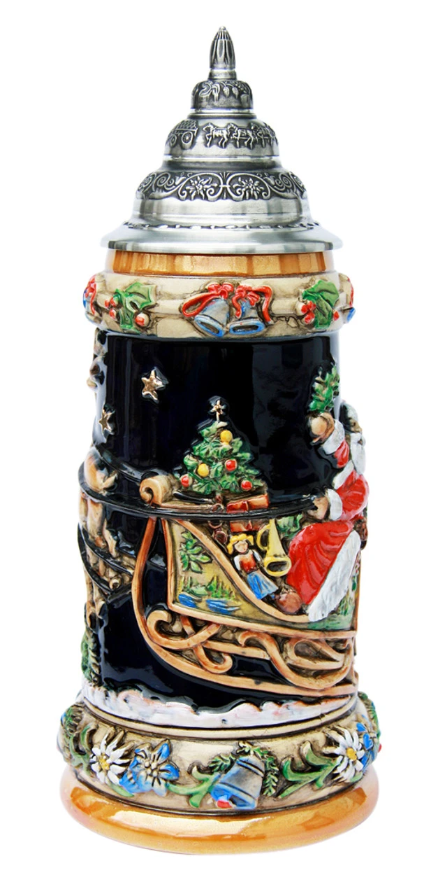 Santas Alpine Sleigh Ride Christmas Beer Stein - Image 3