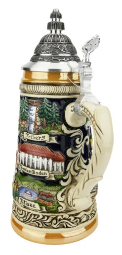 Schwarzwald Black Forest German Beer Stein 10 Schwarzwald Black Forest German Beer Stein -Zimmermann Shop Schwarzwald Black Forest German Beer Stein ZB1749996 Back SM 40285.1618343221
