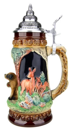 St Bernard Dog Wildlife Grotto Beer Stein -Zimmermann Shop St Bernard Dog Wildlife Grotto Beer Stein K335BSB RS SM 22383.1547158725