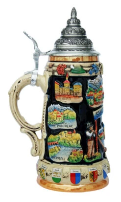 Switzerland Commemorative Beer Stein 4 Switzerland Commemorative Beer Stein -Zimmermann Shop Switzerland Panorama Beer Stein K309SW LS SM 90358.1401399247