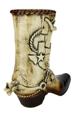Texas Cowboy Beer Boot 1 Liter | Ceramic -Zimmermann Shop Texas Beer Boot 1 Liter Ceramic KT600E Back SM 78453.1591137897
