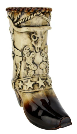 Texas Cowboy Beer Boot 1 Liter | Ceramic -Zimmermann Shop Texas Beer Boot 1 Liter Ceramic KT600E RA SM 83242.1591137882