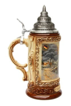 Thomas Kinkade Cobblestone Christmas Beer Stein -Zimmermann Shop Thomas Kinkade Cobblestone Christmas Beer Stein K7704 LS SM 15237.1507298760