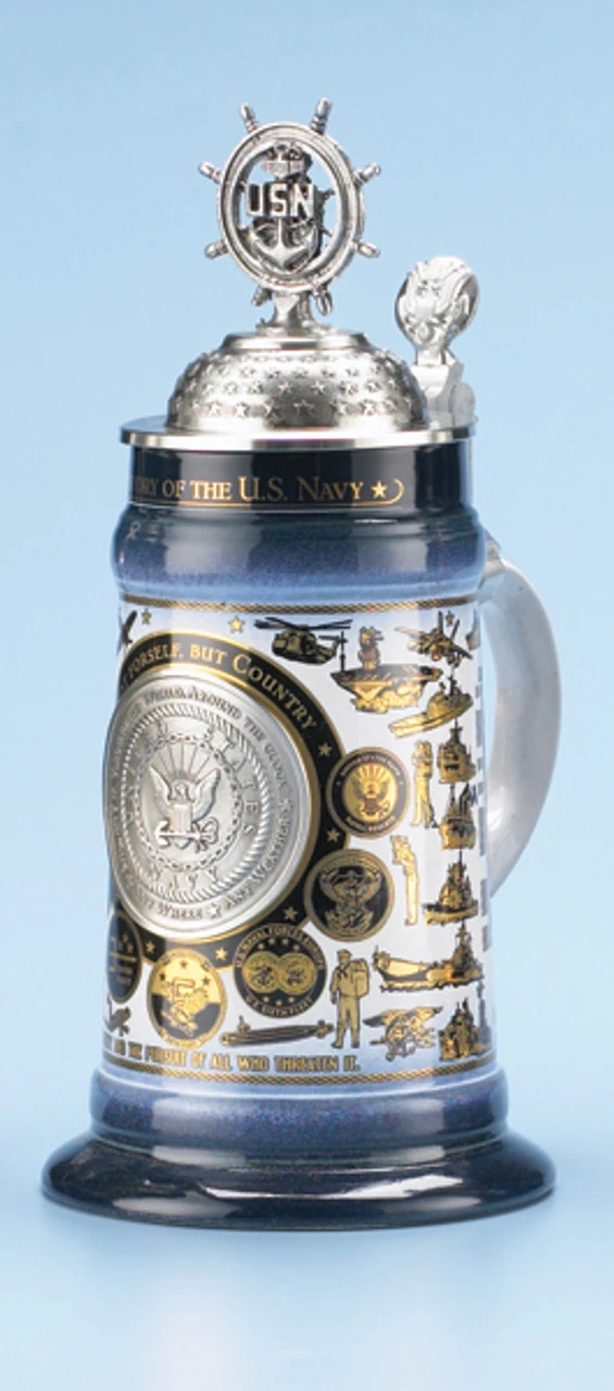 U.S. Navy History Beer Stein 1 U.S. Navy History Beer Stein