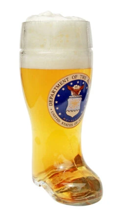 US Air Force Glass Beer Boot 1 Liter