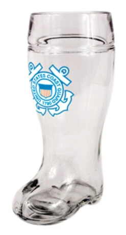 US Coast Guard Glass Beer Boot 1 Liter