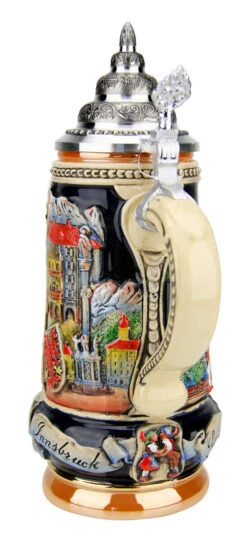 Vienna, Salzburg, Innsbruck Austria Beer Stein 10 Vienna, Salzburg, Innsbruck Austria Beer Stein -Zimmermann Shop Vienna Salzburg Innsbruck Austria Beer Stein K303WSI Back SM 67722.1490043225