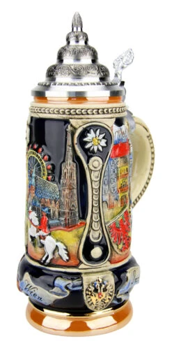 Vienna, Salzburg, Innsbruck Austria Beer Stein 8 Vienna, Salzburg, Innsbruck Austria Beer Stein -Zimmermann Shop Vienna Salzburg Innsbruck Austria Beer Stein K303WSI RA SM 00696.1490043224
