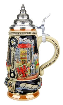 Vienna, Salzburg, Innsbruck Austria Beer Stein 9 Vienna, Salzburg, Innsbruck Austria Beer Stein -Zimmermann Shop Vienna Salzburg Innsbruck Austria Beer Stein K303WSI RS SM 61891.1490043224