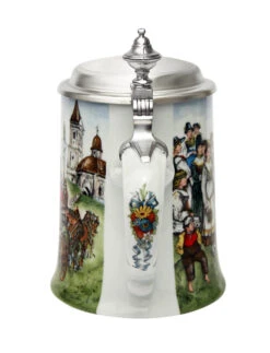 Zimmermann Wedding March Porcelain Beer Stein -Zimmermann Shop Wedding March Porcelain Beer Stein Z9453 Back SM 70054.1493400301