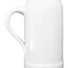 White Glaze Stoneware Beer Mug 1 Liter